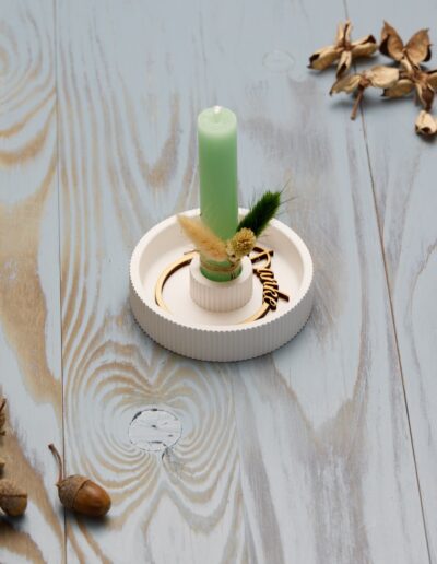 Bildergalerie, Kerzenhalter mit Holzring