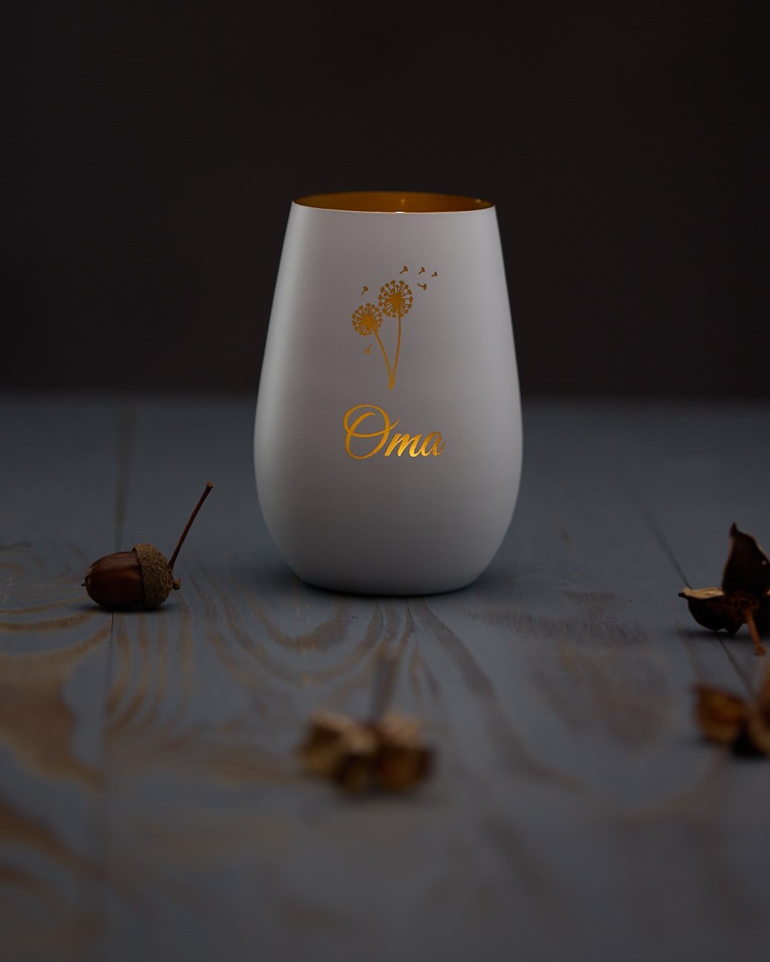 Produktbeispiel, Windlicht "Oma"